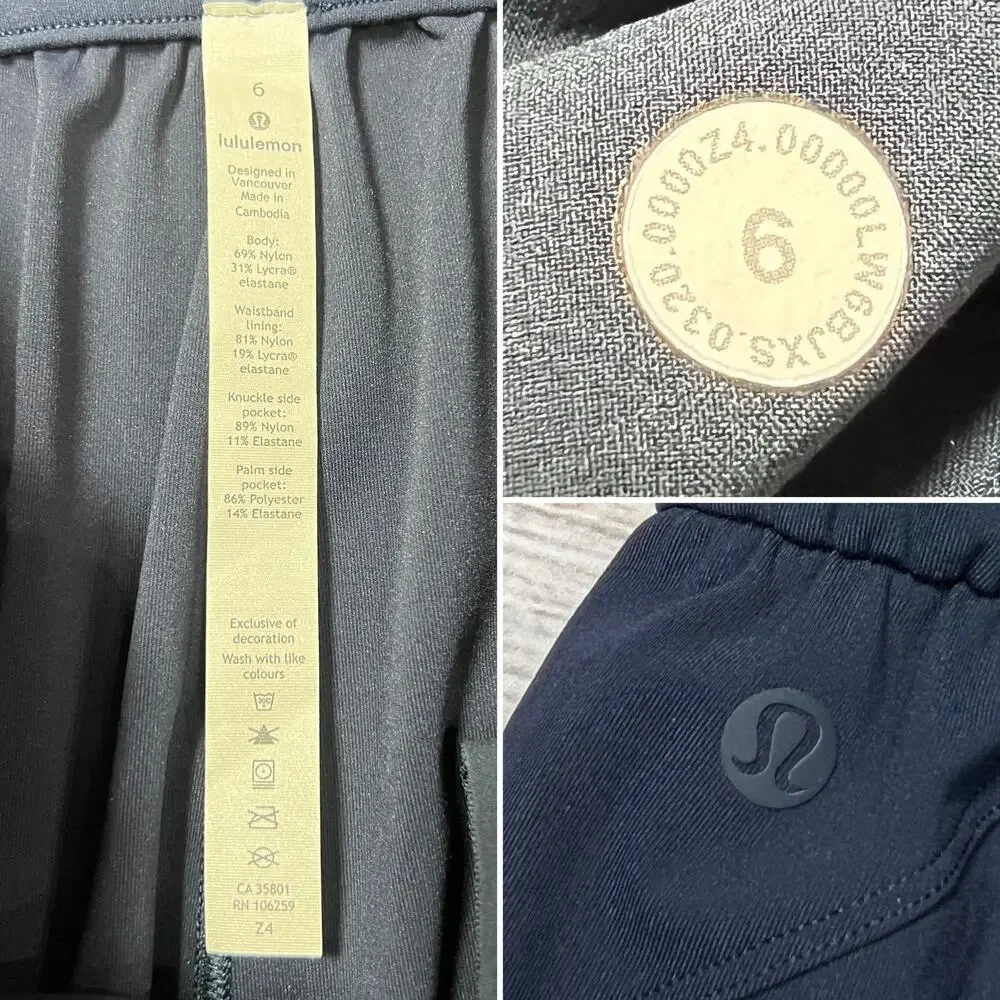 Lululemon Keep Moving Crop Jogger SIZE 6 True Navy Luxtreme 23
